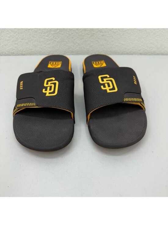 Reef Fanning San Diego Padres MLB Slide Sandals Bottle Opener Sole Mens Size 13 main image 6